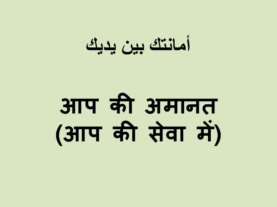 आप की अमानत (आप की सेवा में)
